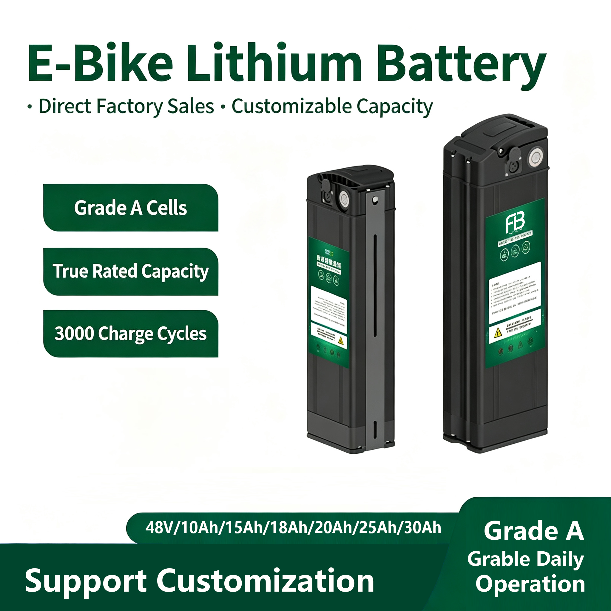 zhutu1 Power battery 48V-10Ah/15Ah/20Ah/25Ah/30Ah - Image 1